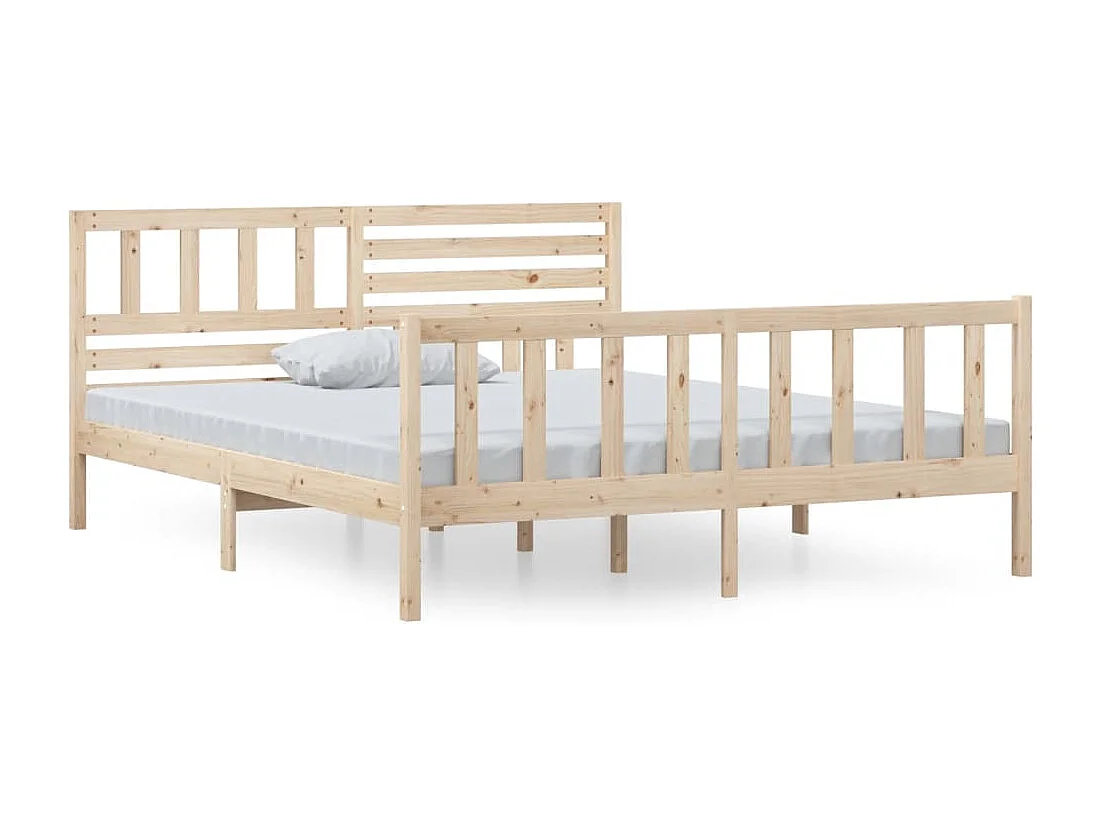 Lit double | Lit adulte | Cadre de lit bois massif 135x190 cm