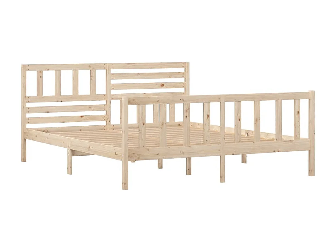Lit double | Lit adulte | Cadre de lit bois massif 135x190 cm