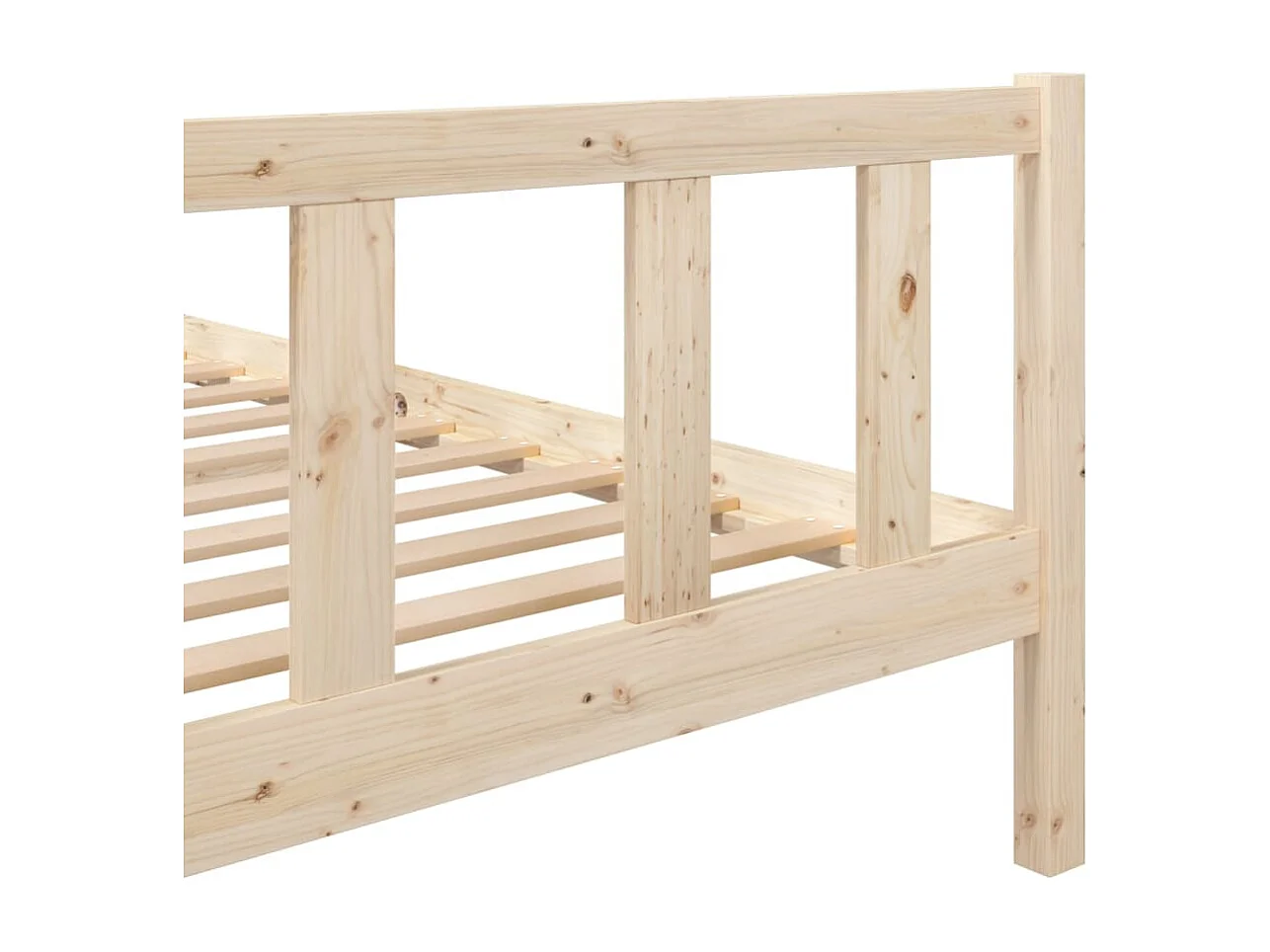 Lit double | Lit adulte | Cadre de lit bois massif 135x190 cm