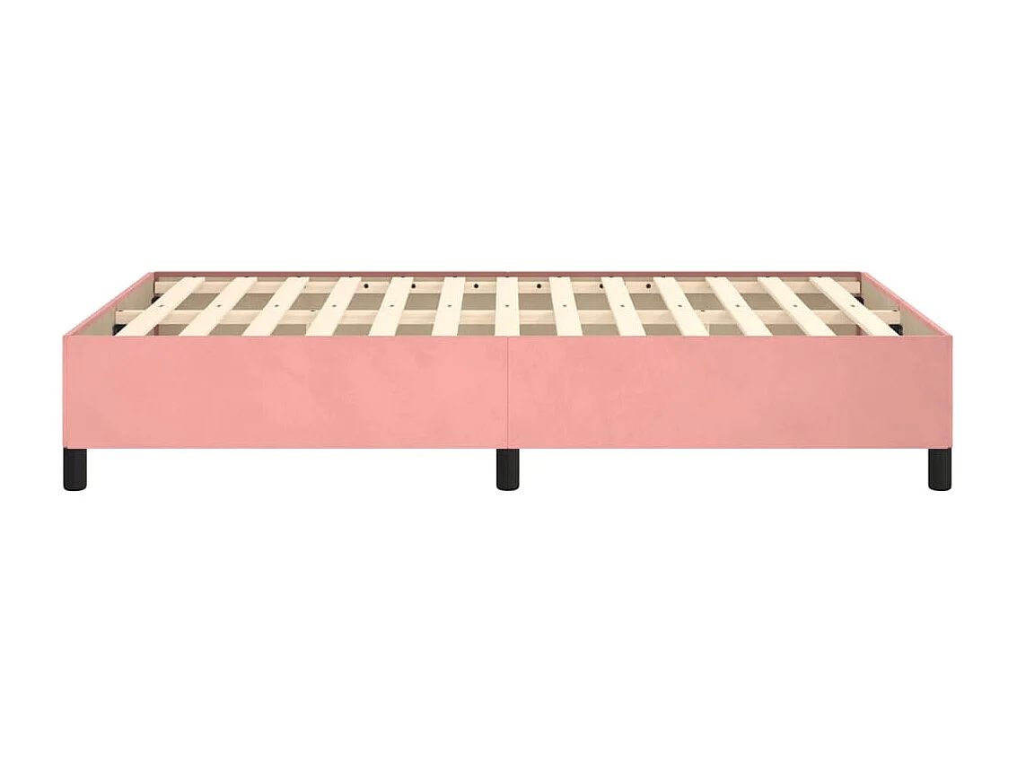 Lit simple | Lit adulte, enfant | Cadre de lit rose 120x190 cm velours