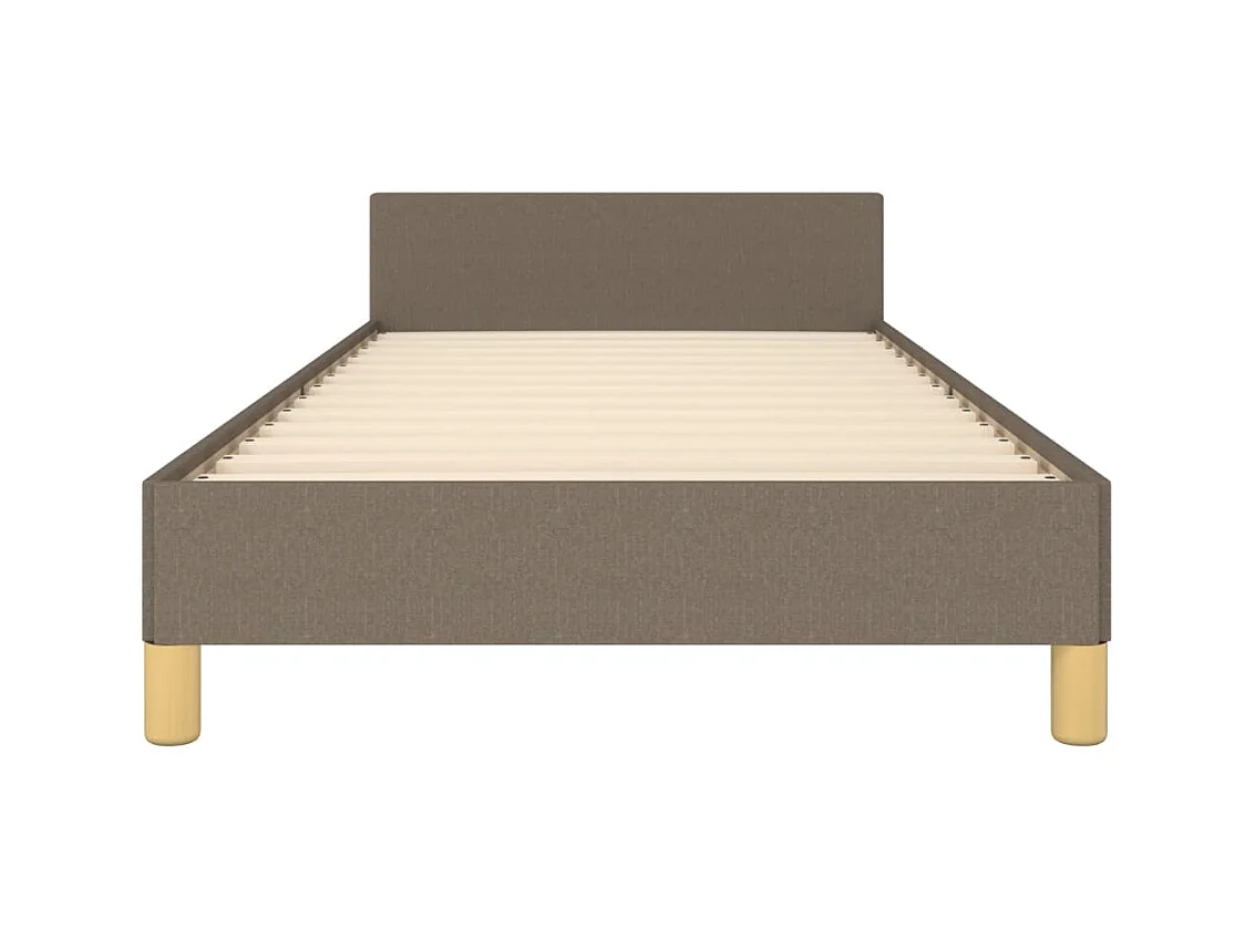 Lit simple | Lit adulte, enfant | Cadre de lit taupe 100x200 cm tissu