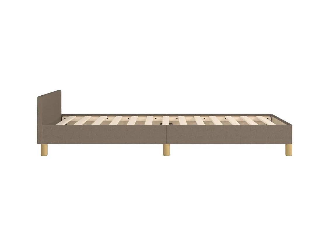 Lit simple | Lit adulte, enfant | Cadre de lit taupe 100x200 cm tissu
