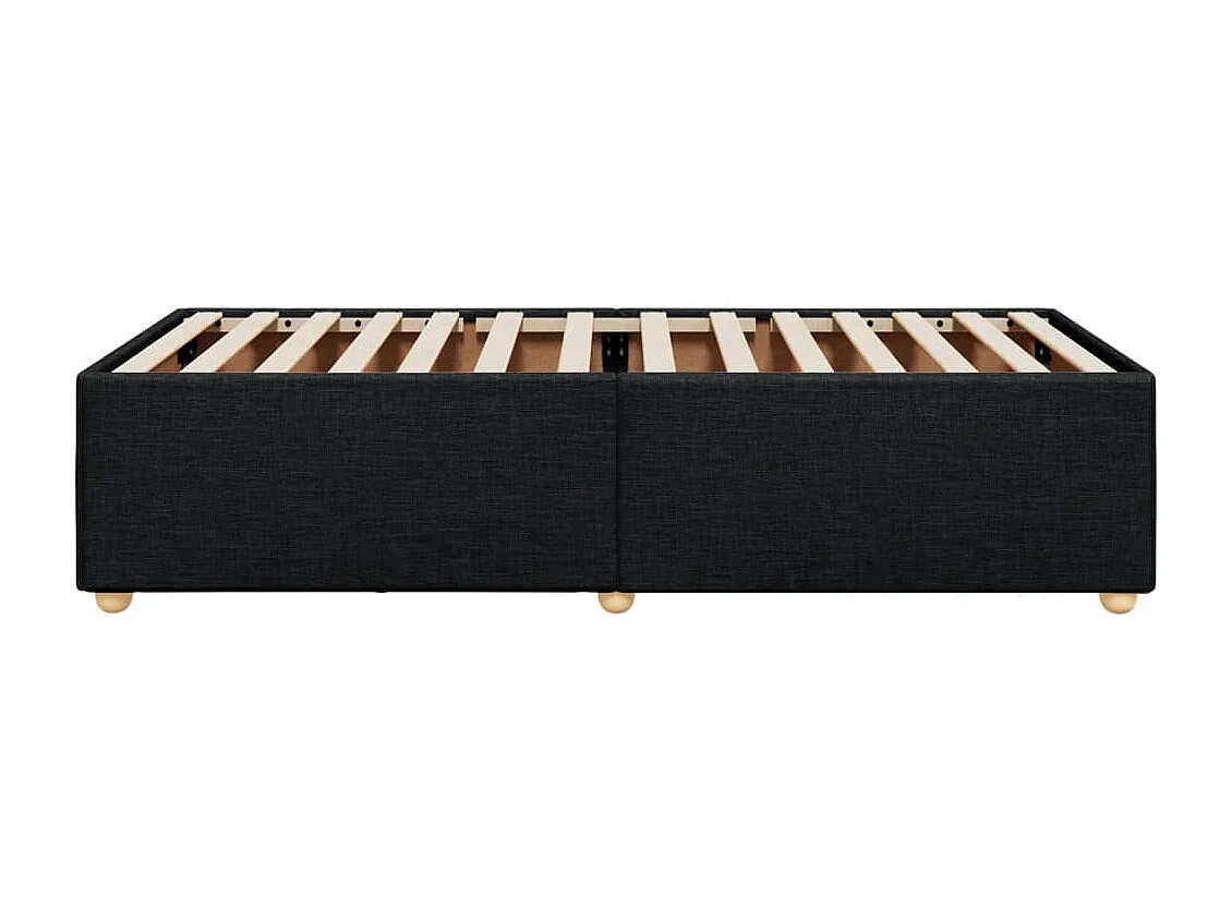 Lit simple | Lit adulte, enfant | Cadre de lit noir 90x190 cm tissu