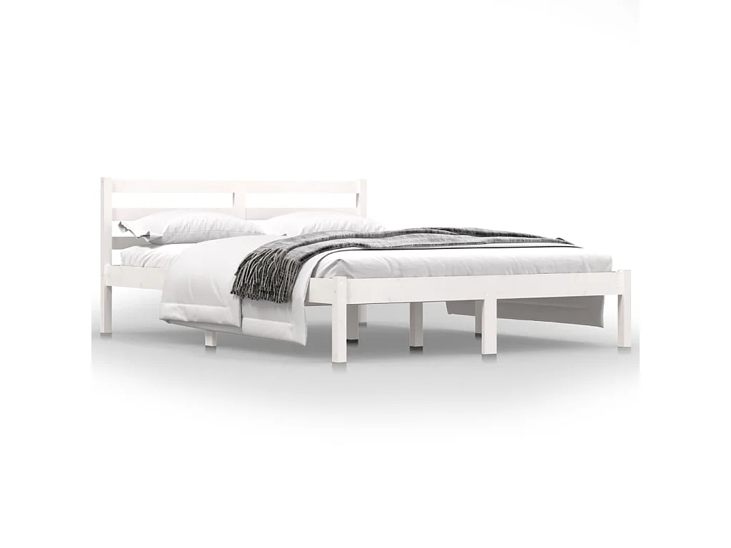 Lit double | Lit adulte | Cadre de lit 135x190 cm blanc
