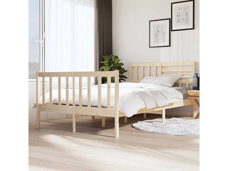 Lit simple | Lit adulte, enfant | Cadre de lit bois massif 120x200 cm