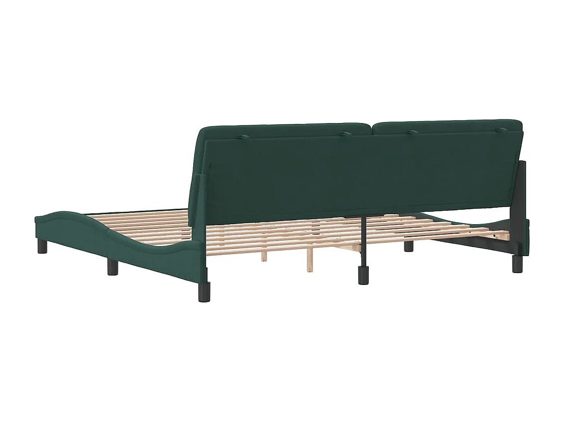 Letto per adulti | Letto matrimoniale | Giroletto senza Materasso Verde Scuro 200x200 cm in Velluto