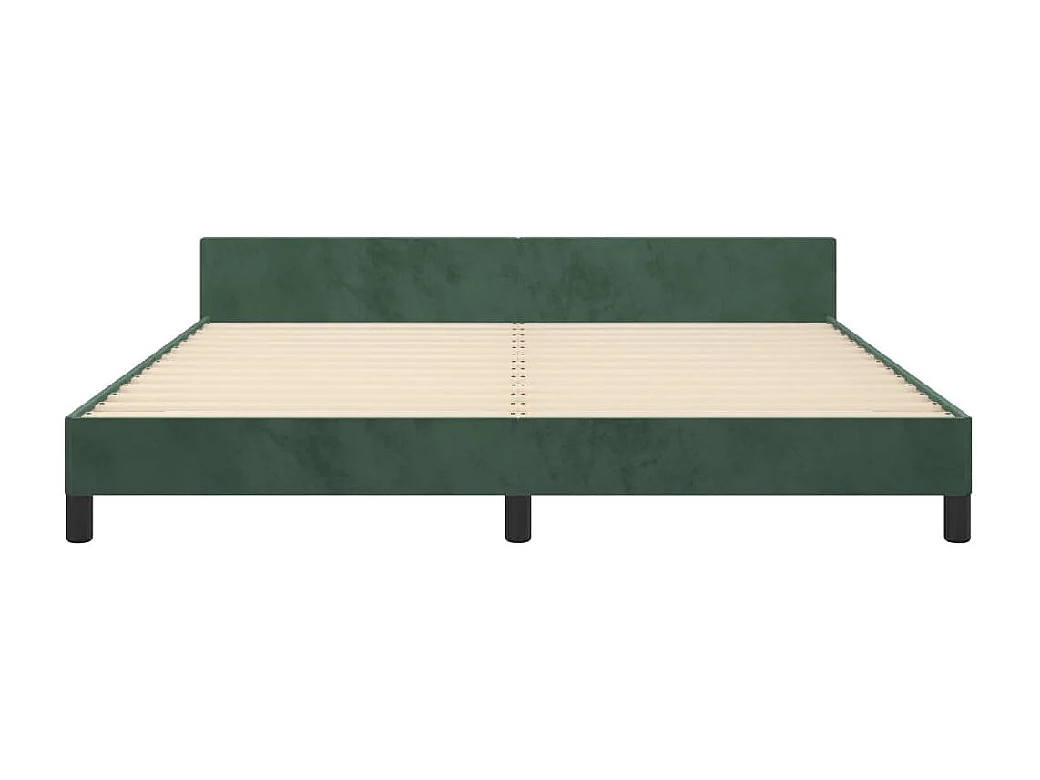Lit double | Lit adulte | Cadre de lit vert foncé velours 180x200 cm