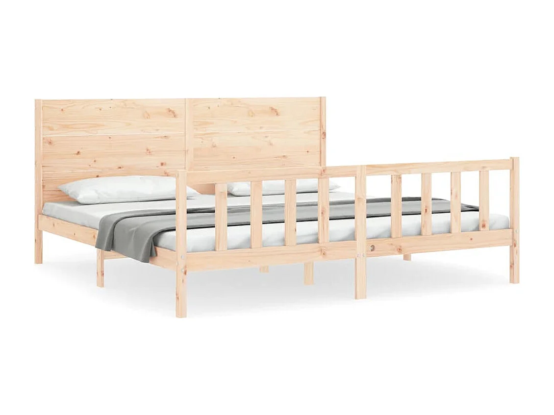 Lit double | Lit adulte | Cadre de lit 200x200 cm bois massif de pin