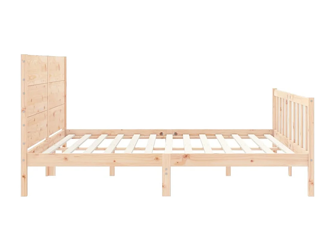 Lit double | Lit adulte | Cadre de lit 200x200 cm bois massif de pin