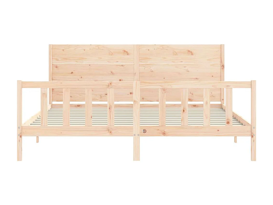 Lit double | Lit adulte | Cadre de lit 200x200 cm bois massif de pin
