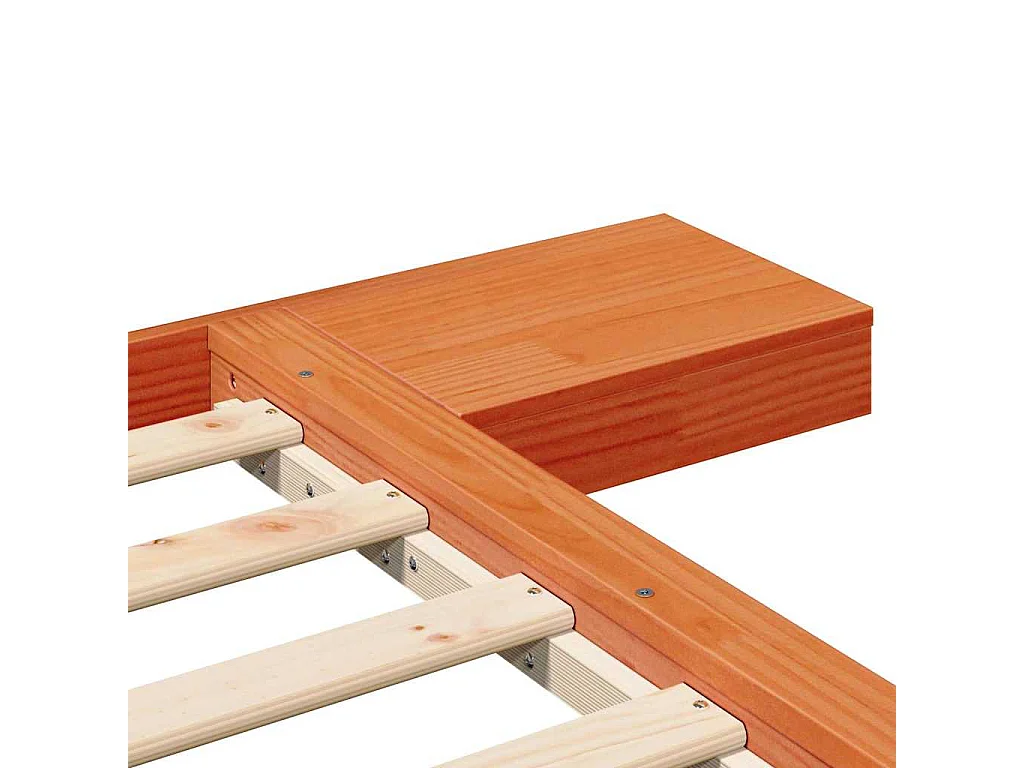 Lit double | Lit adulte | Cadre de lit Marron 140x190 cm bois