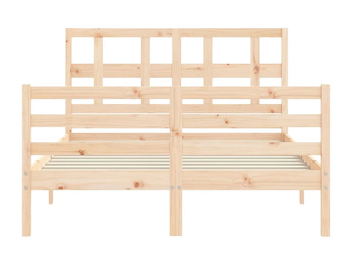 Lit double | Lit adulte | Cadre de lit bois massif 135x190 cm