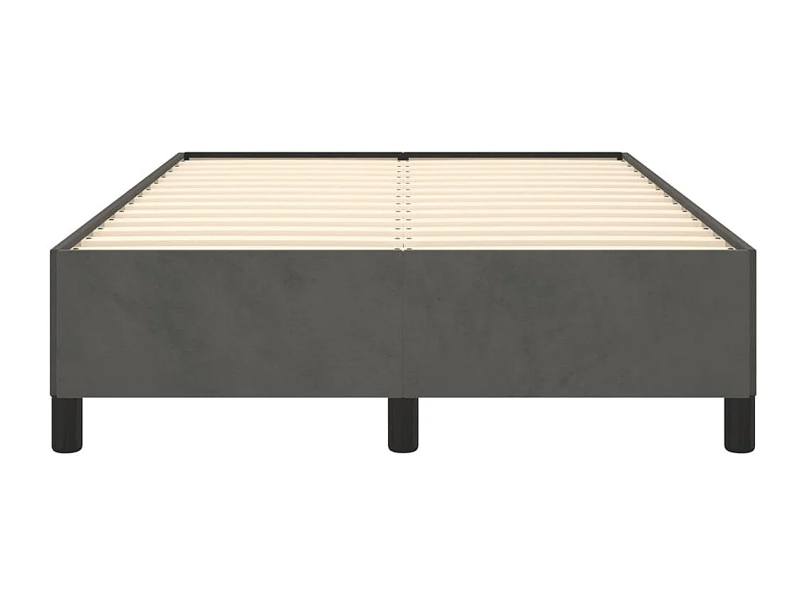 Lit simple | Lit adulte, enfant | Cadre de lit gris foncé 120x190 cm velours
