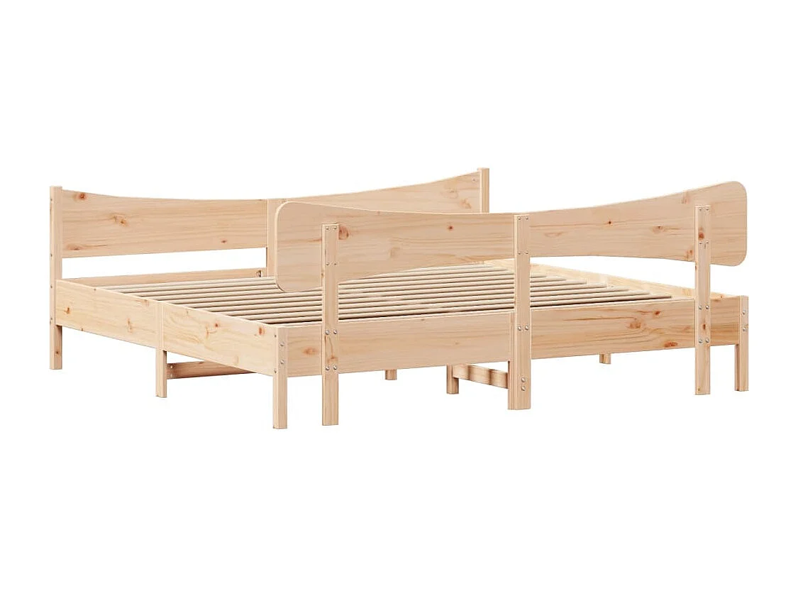 Lit double | Lit adulte | Cadre de lit 200x200 cm bois massif de pin