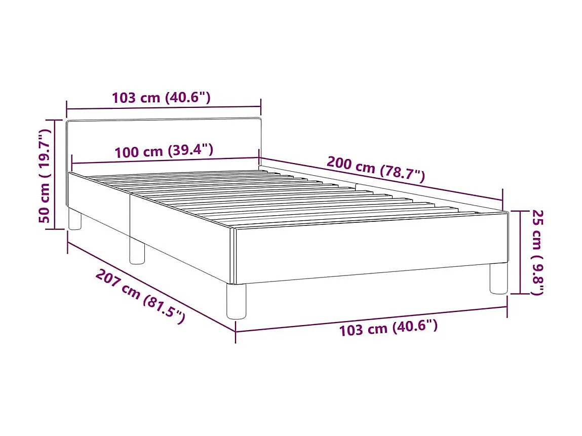 Lit simple | Lit adulte, enfant | Cadre de lit vert foncé 100x200 cm velours