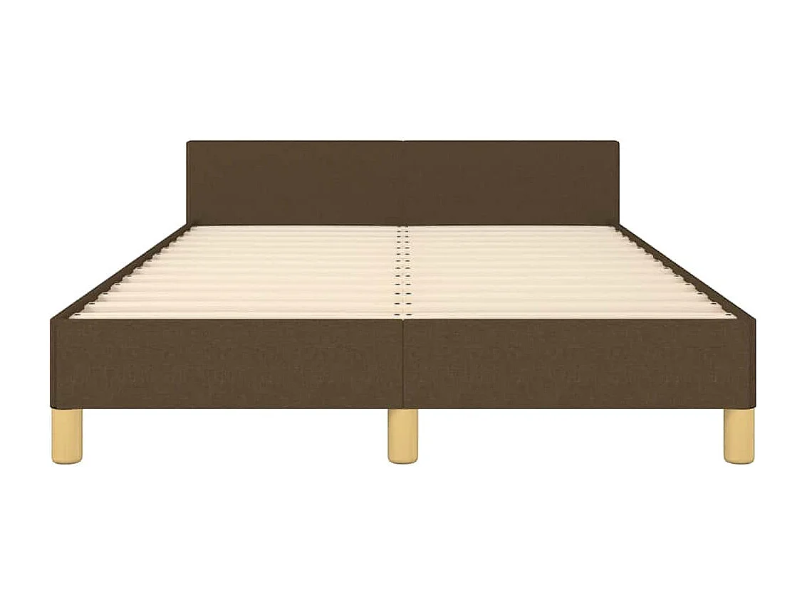 Letto per adulti | Letto singolo | Giroletto senza Materasso Marrone Scuro 120x200 cm Tessuto