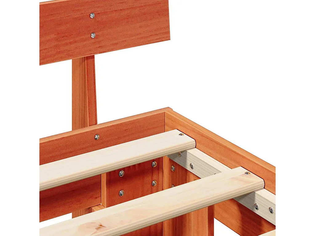 Lit simple | Lit adulte, enfant | Cadre de lit Marron 120x200 cm Bois de pin massif