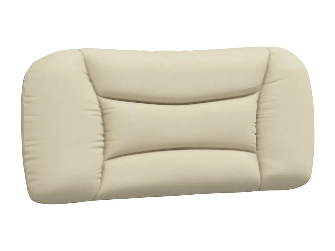 Bedframe | Eenpersoonsbed zonder matras "Hvar" 90x190 cm stof crmekleurig