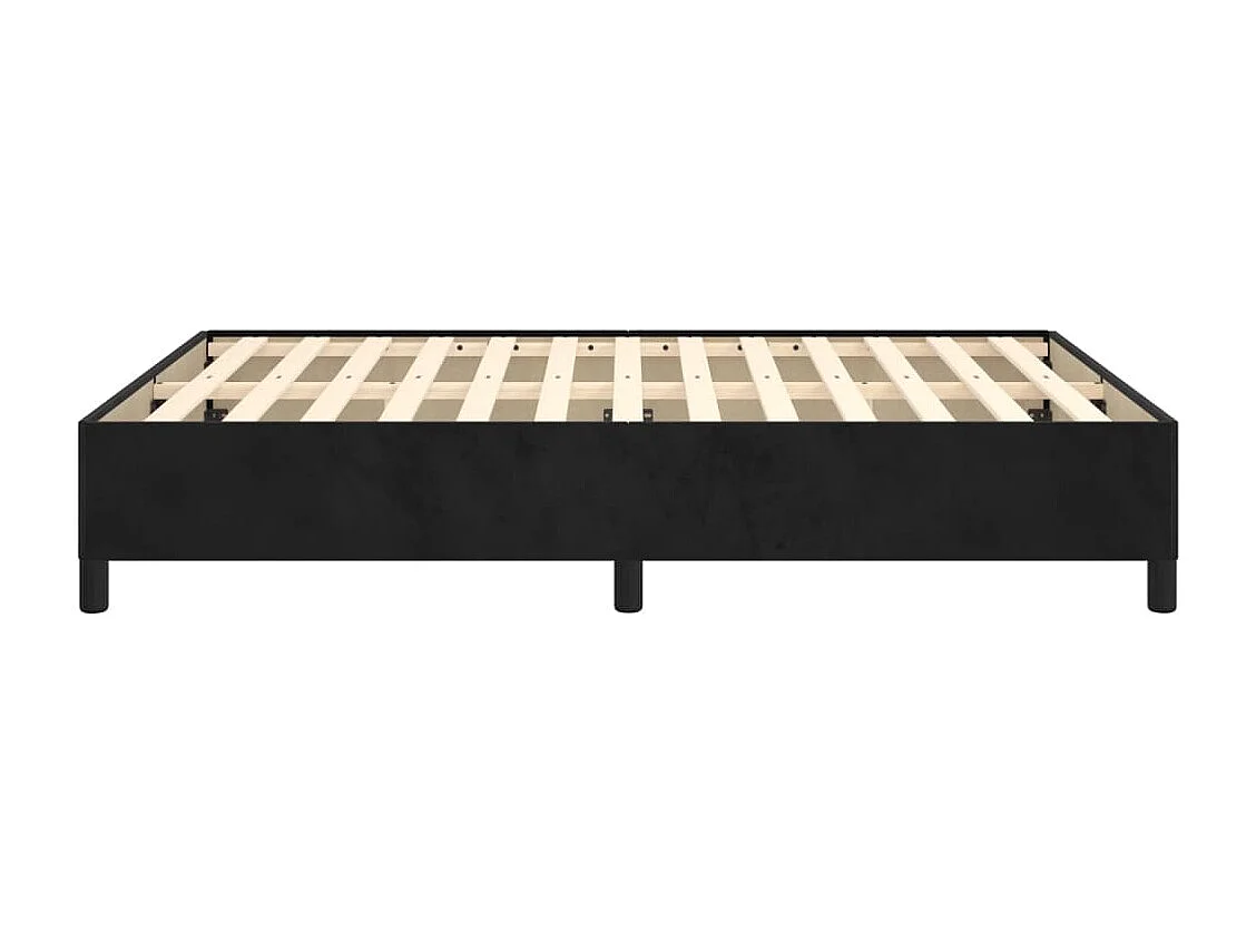Lit double | Lit adulte | Cadre de lit noir 140x200 cm velours