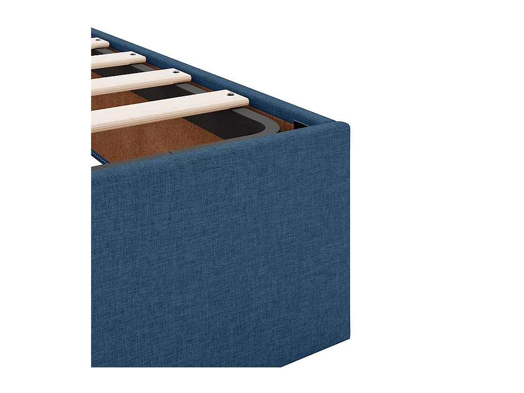 Lit double | Lit adulte | Cadre de lit ottoman bleu 160x200 cm tissu