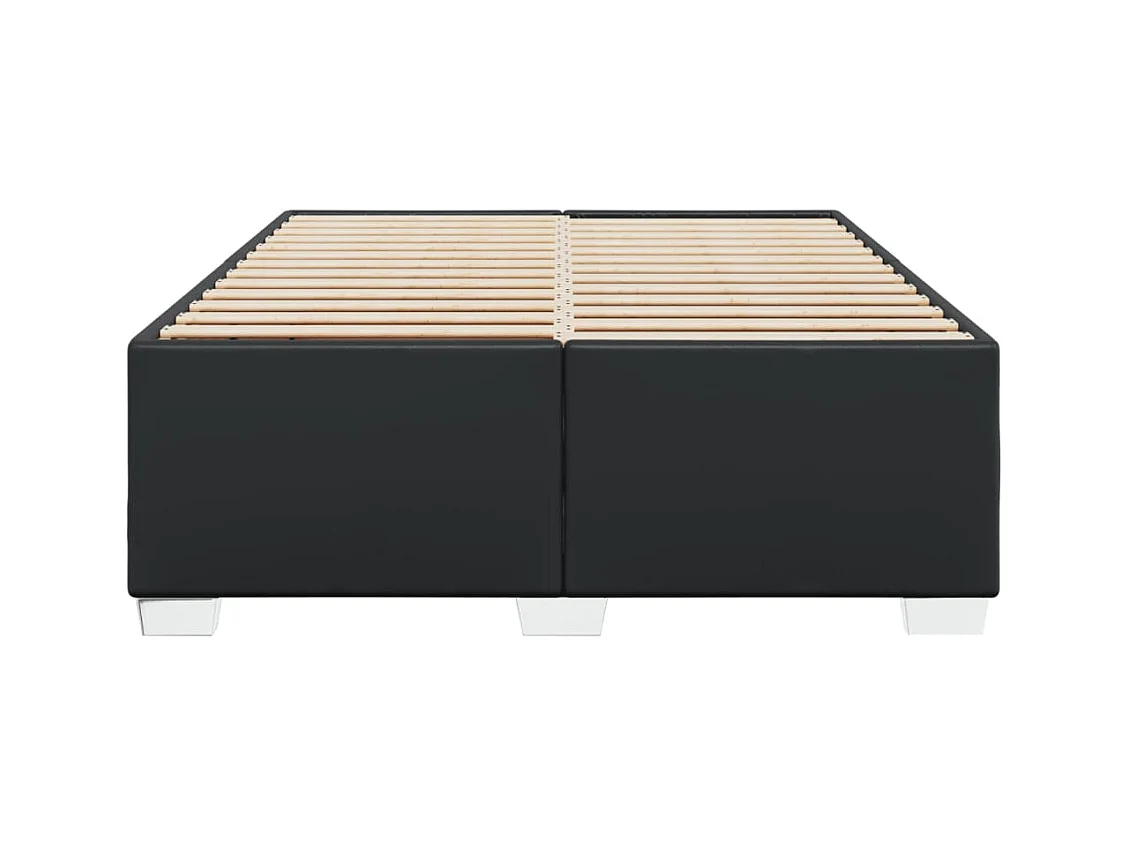 Letto per adulti | Letto matrimoniale | Giroletto Nero 160x200 cm in Similpelle