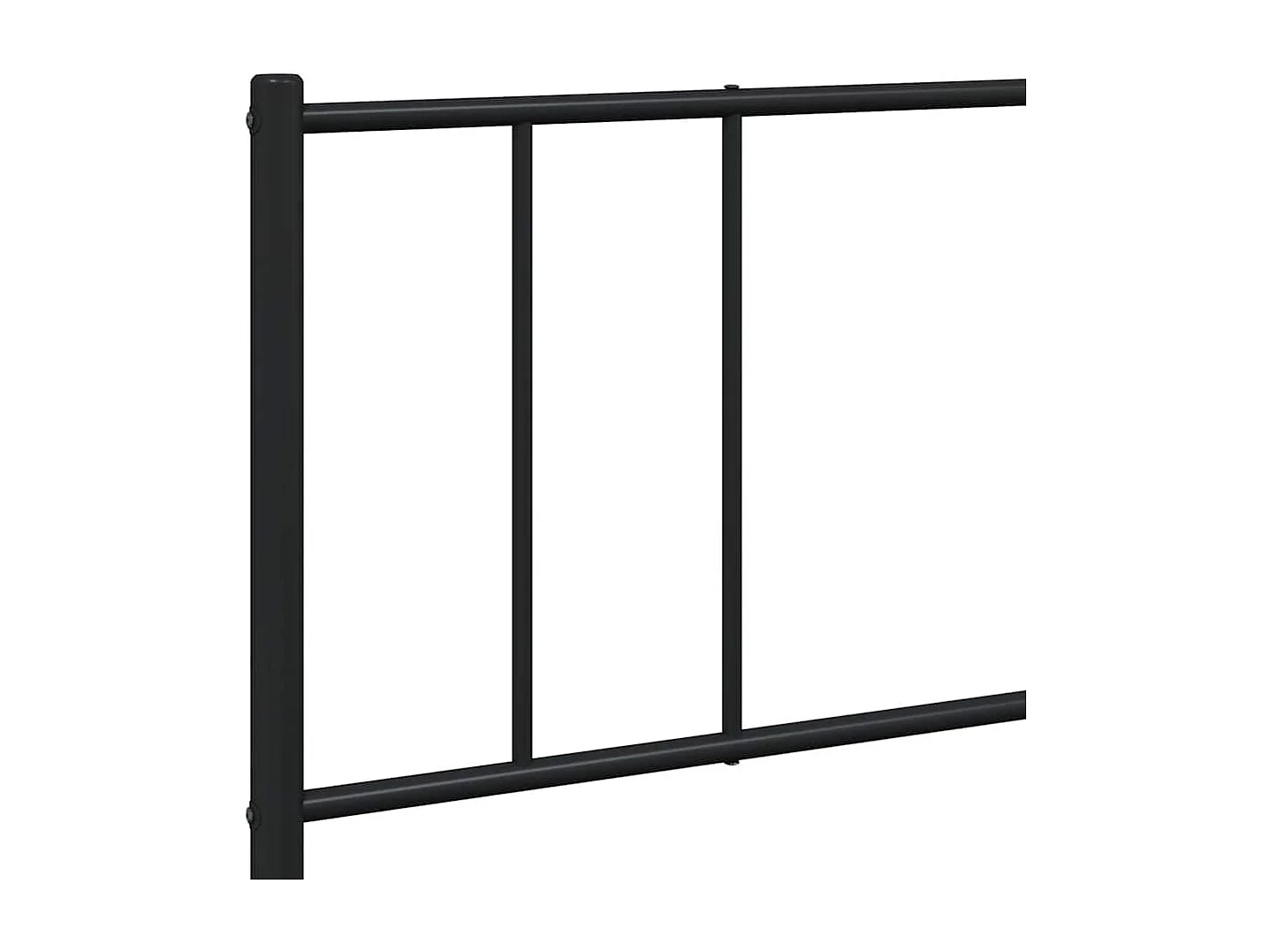 Lit double | Lit adulte | Cadre de lit métal avec tête de lit noir 183x213cm