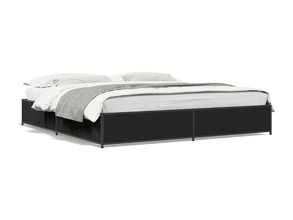 Lit double | Lit adulte | Cadre de lit noir 160x200 cm