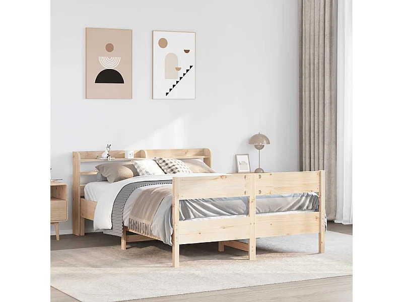Lit simple | Lit adulte, enfant | Cadre de lit 120x190 cm bois de pin massif