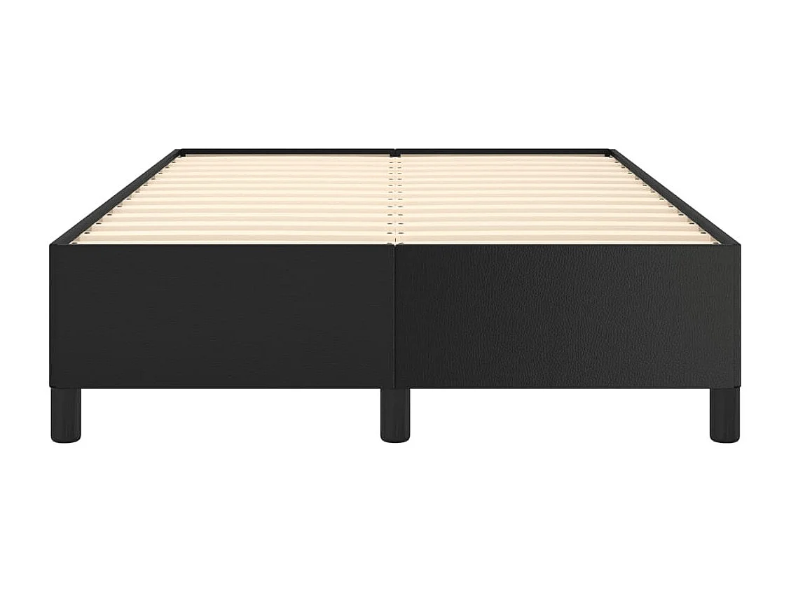 Lit simple | Lit adulte, enfant | Cadre de lit noir 120x190 cm similicuir