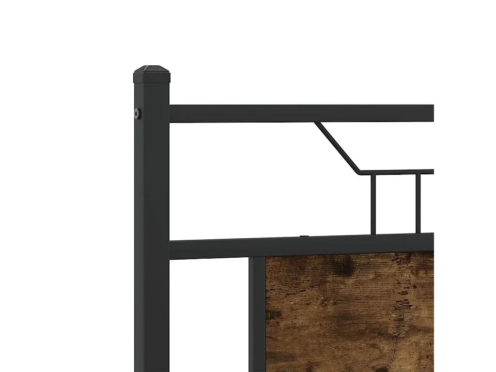 Letto per adulti | Letto matrimoniale | Giroletto senza Materasso Rovere Fumo 140x190 cm in Truciolato