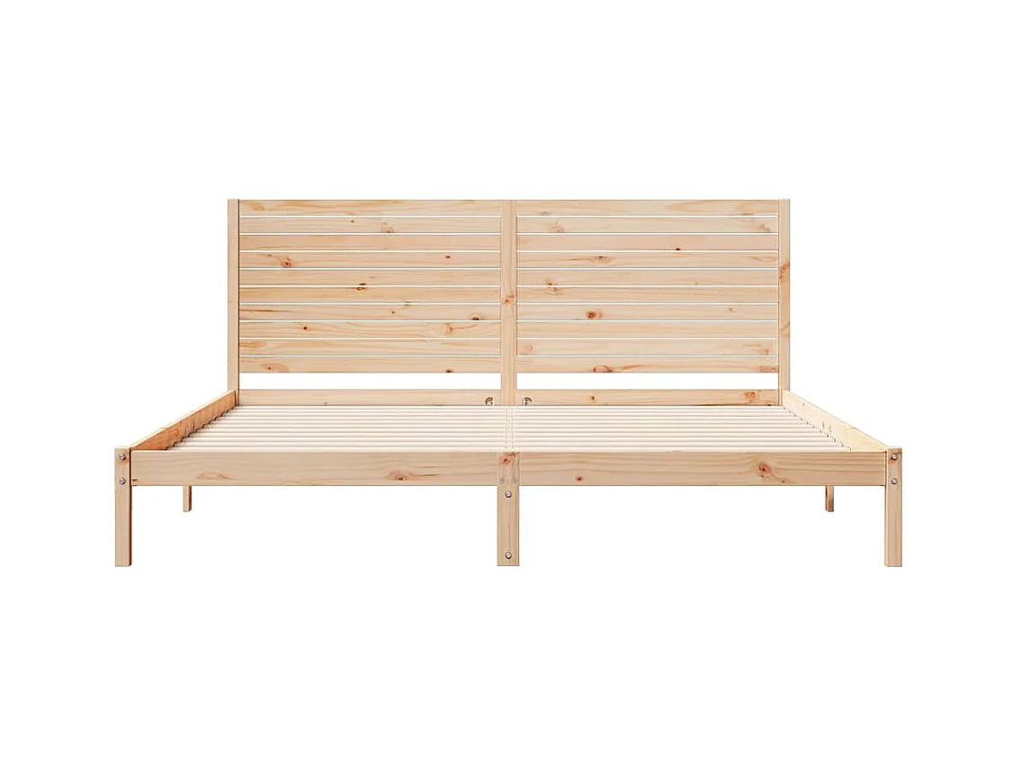 Letto per adulti | Letto matrimoniale | Giroletto Extra Lungo senza Materasso 180x210 cm Legno Massello