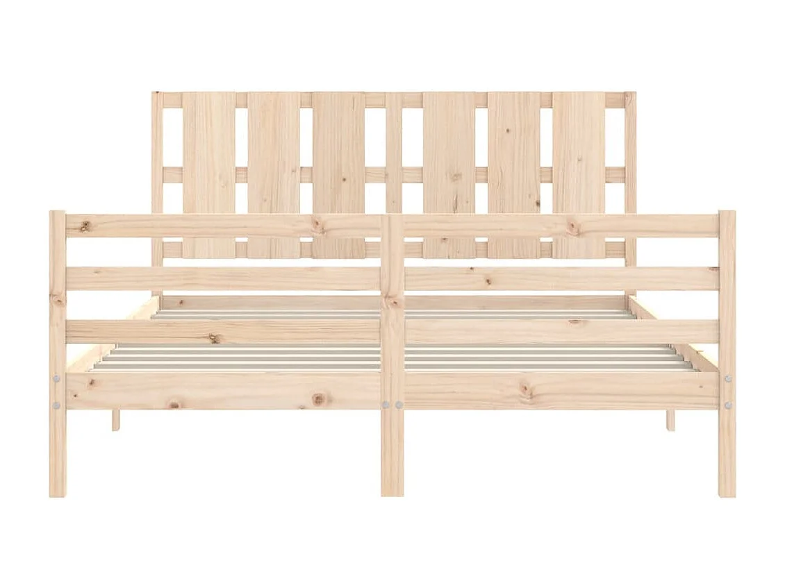 Lit double | Lit adulte | Cadre de lit bois massif 150x200 cm
