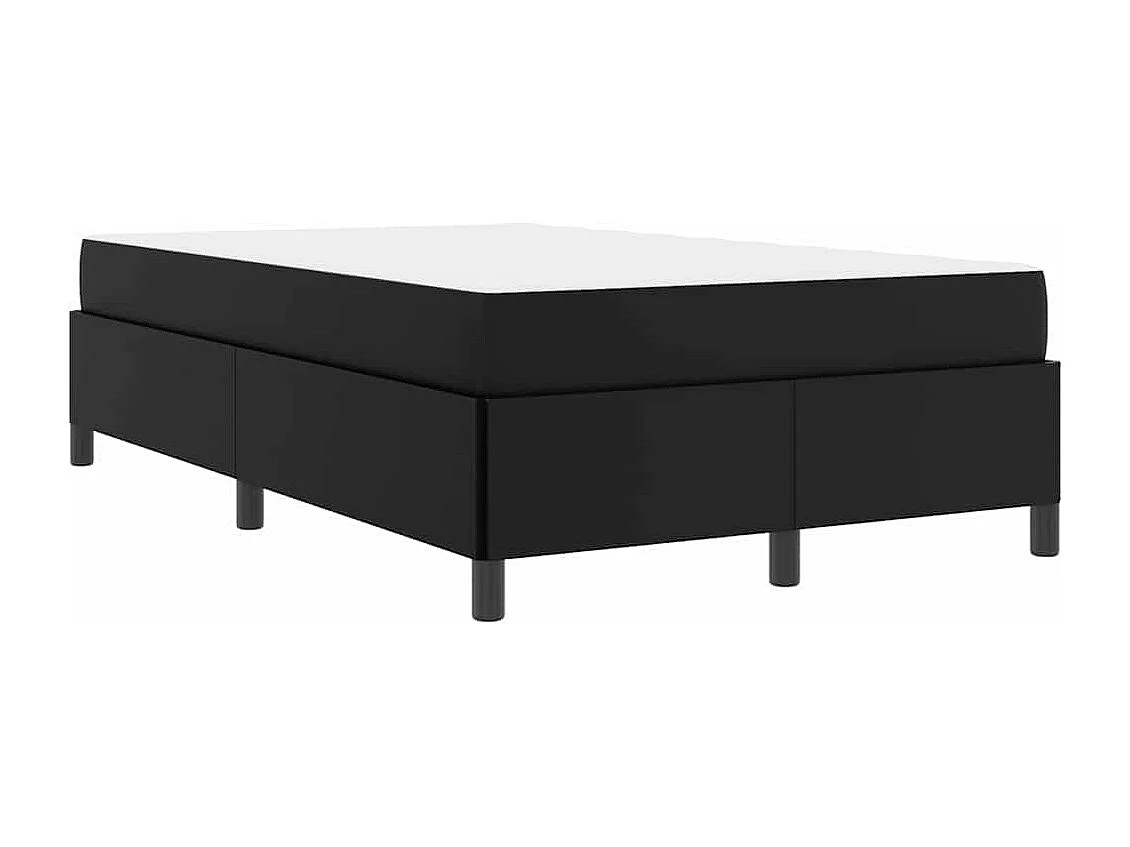 Letto singolo | Giroletto | Struttura del letto con materasso Nero 120x190 cm Tessuto