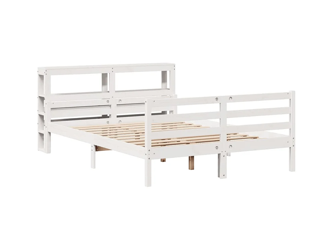 Letto per adulti | Letto matrimoniale | Giroletto con Testiera senza Materasso Bianco 140x200 cm