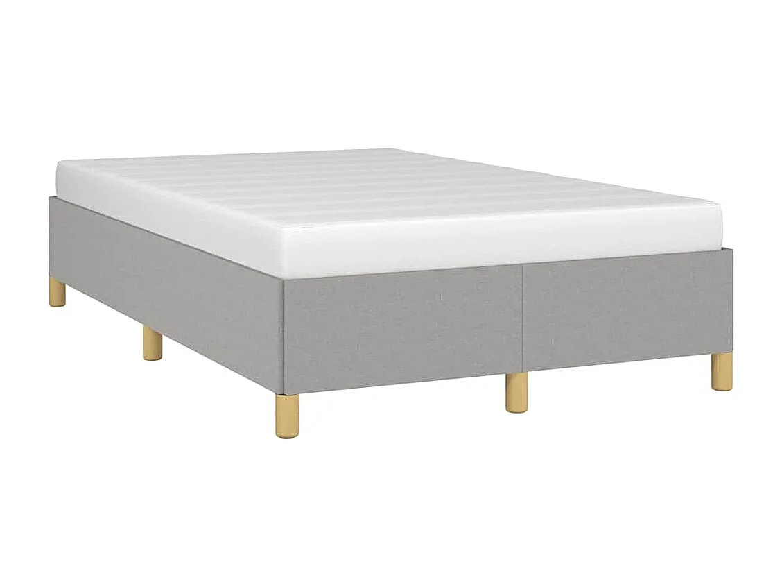 Lit simple | Lit adulte, enfant | Cadre de lit gris clair 120x190 cm tissu