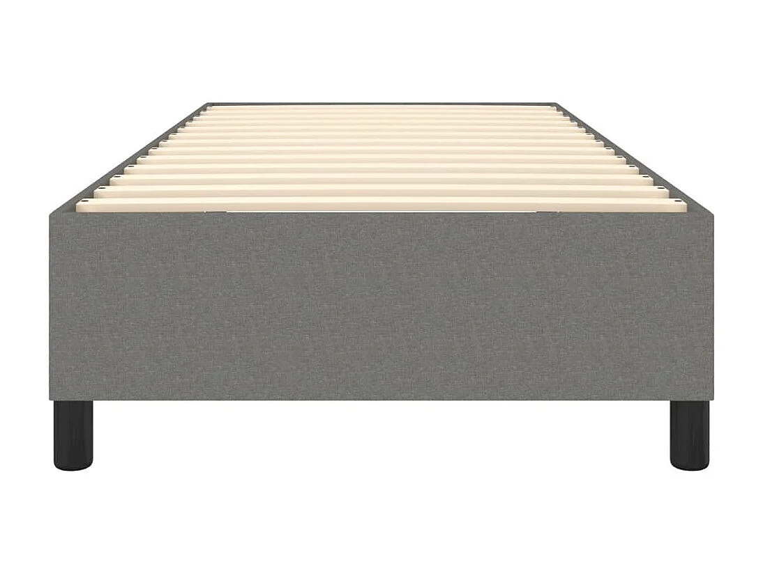 Lit simple | Lit adulte, enfant | Cadre de lit gris foncé 90x190 cm tissu