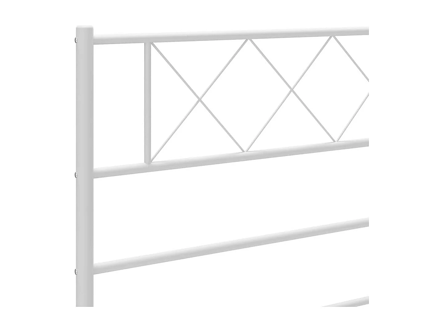 Lit double | Lit adulte | Cadre de lit métal et tête de lit blanc 135x190 cm