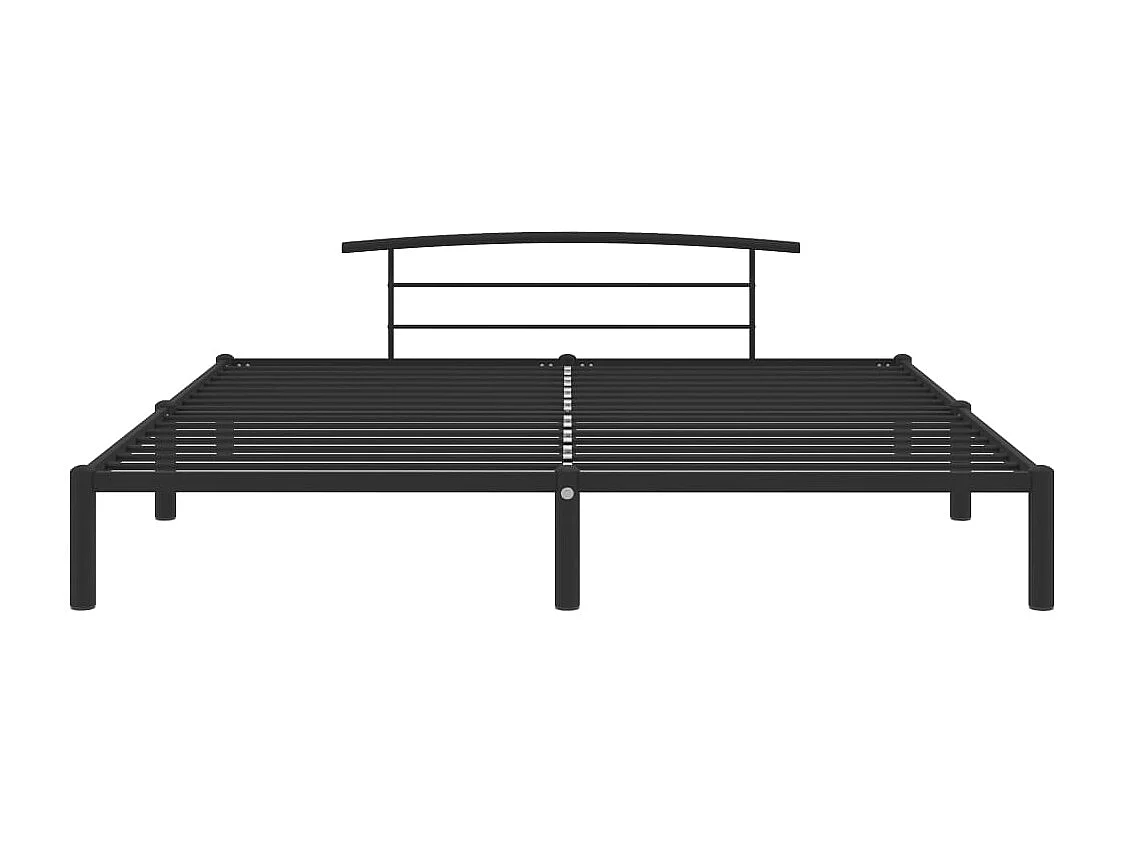 Lit double | Lit adulte | Cadre de lit noir métal 200x200 cm