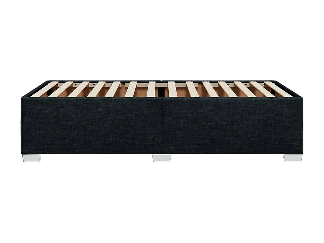 Lit simple | Lit adulte, enfant | Cadre de lit noir 100x200 cm tissu