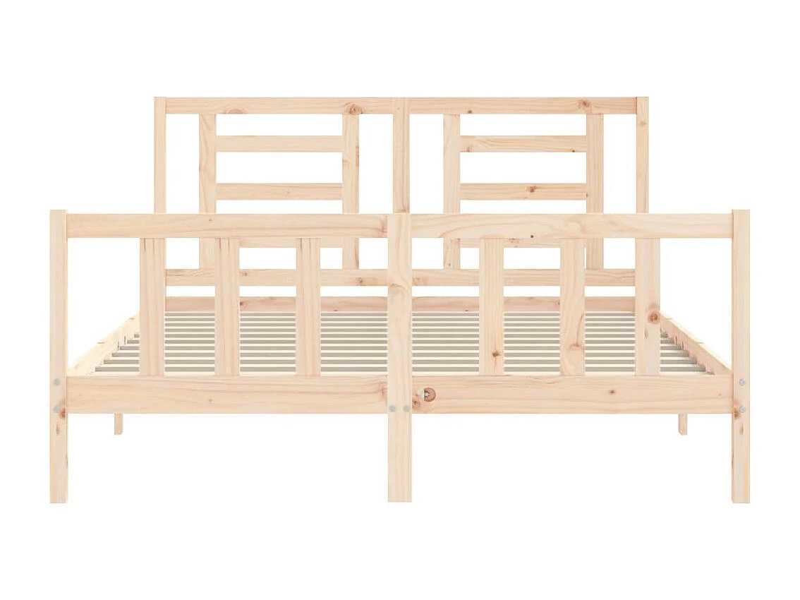 Lit double | Lit adulte | Cadre de lit bois de pin massif 150x200 cm