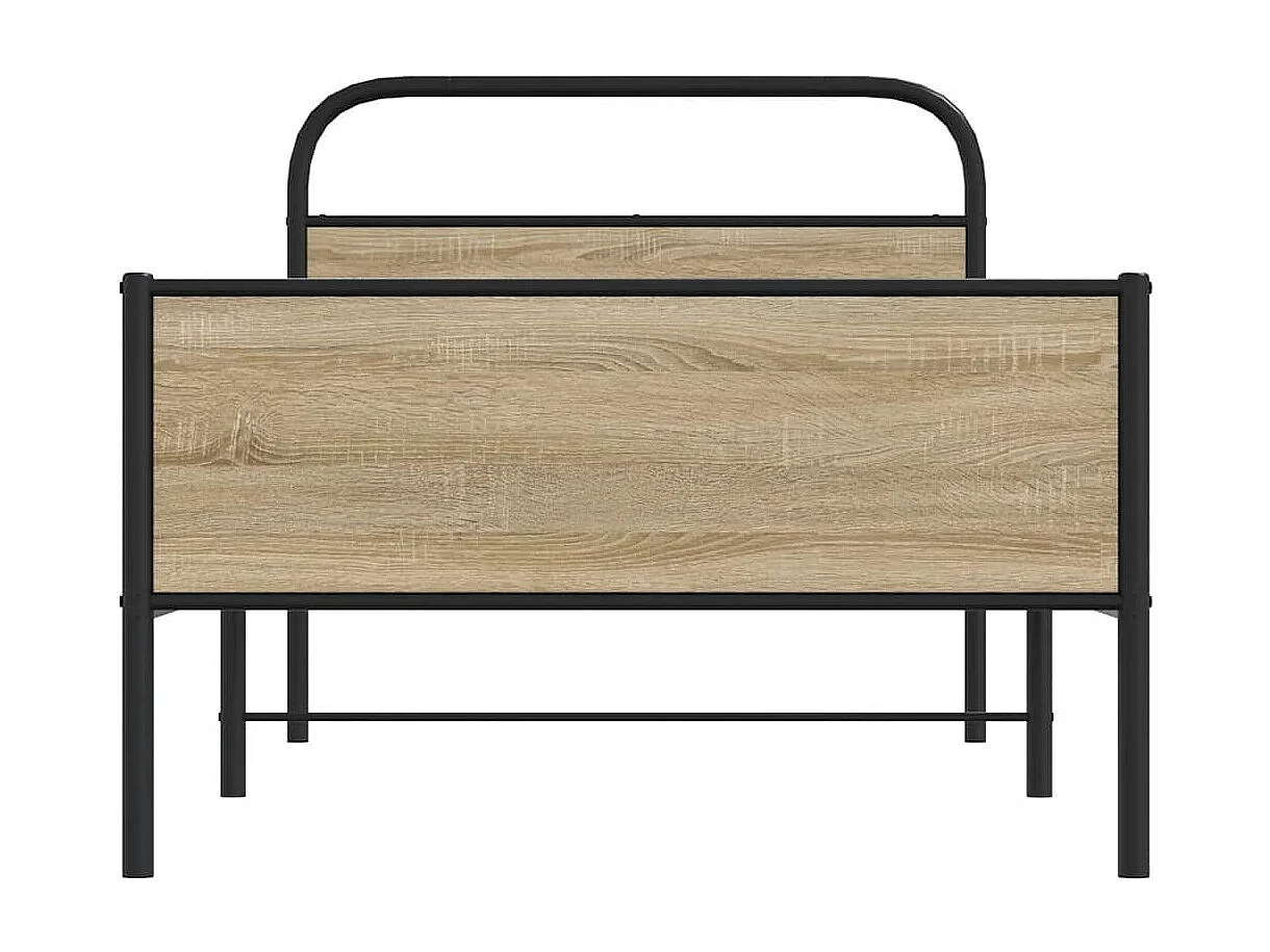 Lit simple | Lit adulte, enfant | Cadre de lit 107x203 cm chêne sonoma