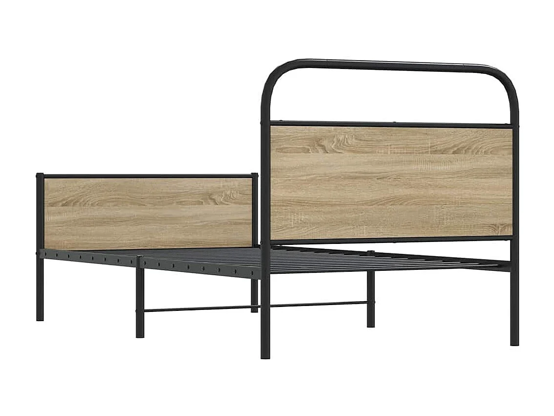 Lit simple | Lit adulte, enfant | Cadre de lit 107x203 cm chêne sonoma