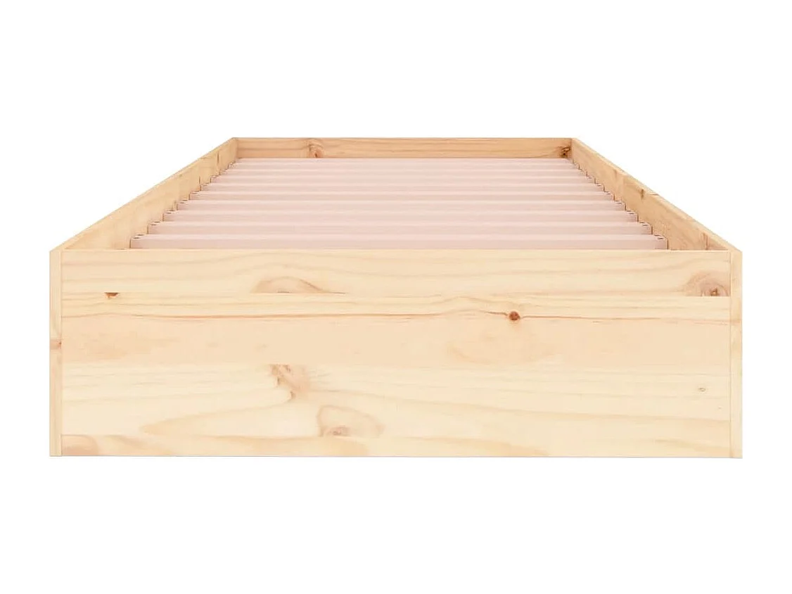 Lit simple | Lit adulte, enfant | Cadre de lit bois massif 90x190 cm