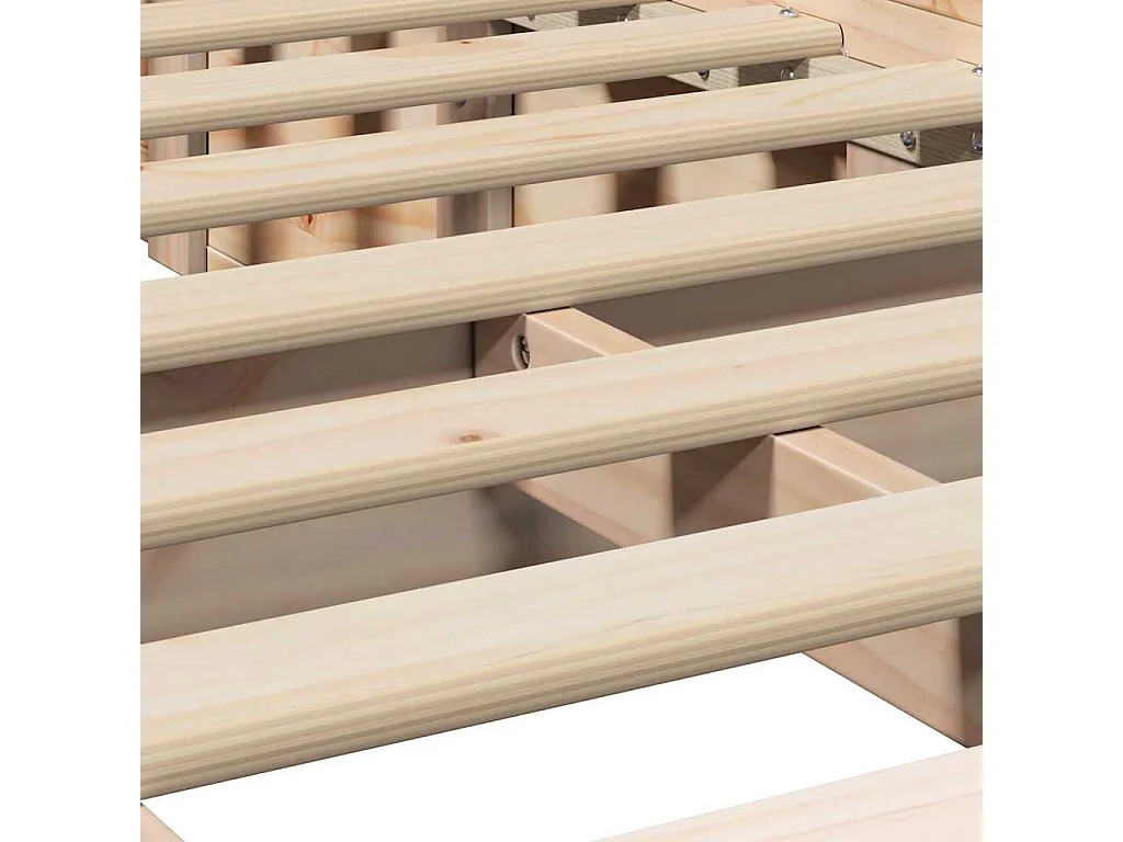 Lit simple | Lit adulte, enfant | Cadre de lit avec stockage Marron 100x200 cm bois