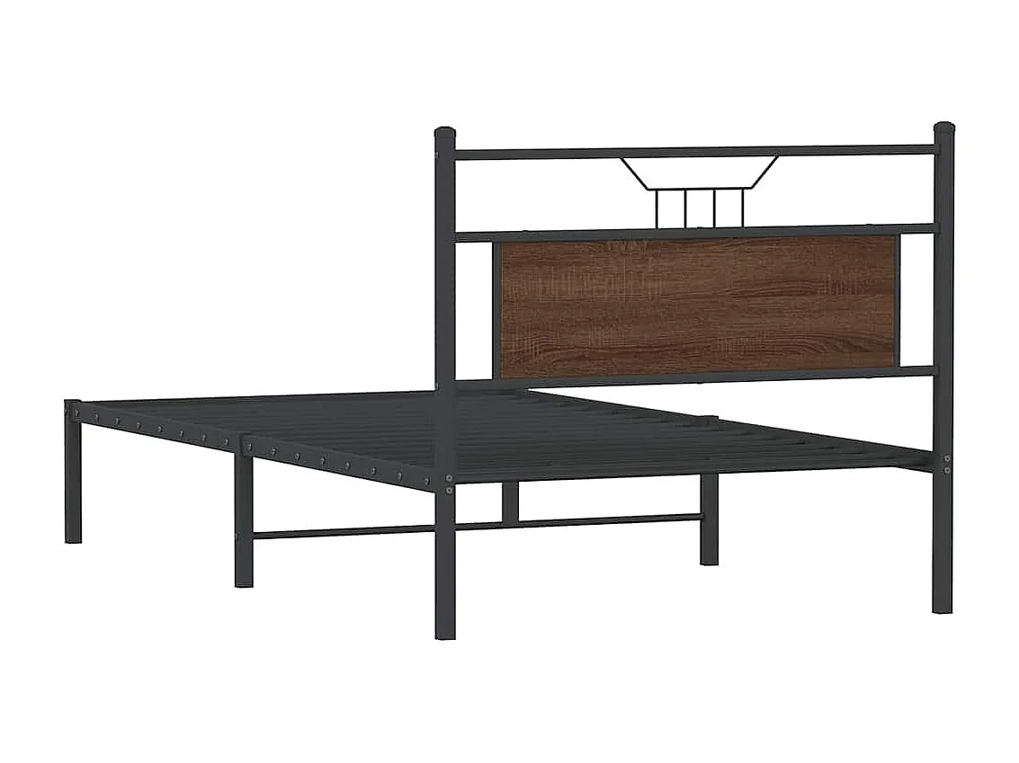 Letto per adulti | Letto singolo | Giroletto senza Materasso Rovere Marrone 100x200 cm Truciolato