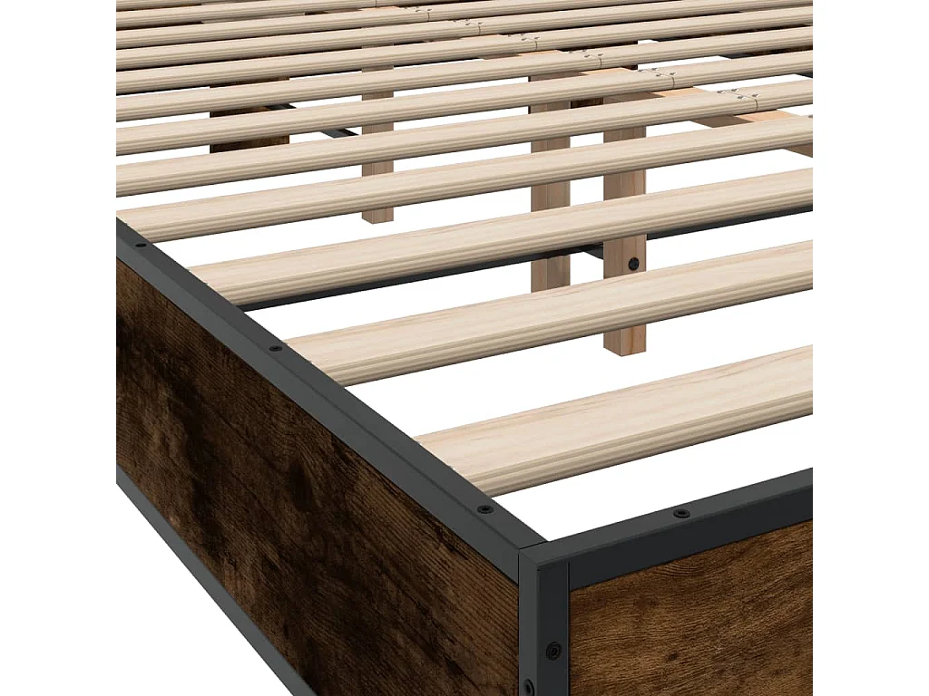 Lit simple | Lit adulte, enfant | Cadre de lit chêne fumé 120x200 cm
