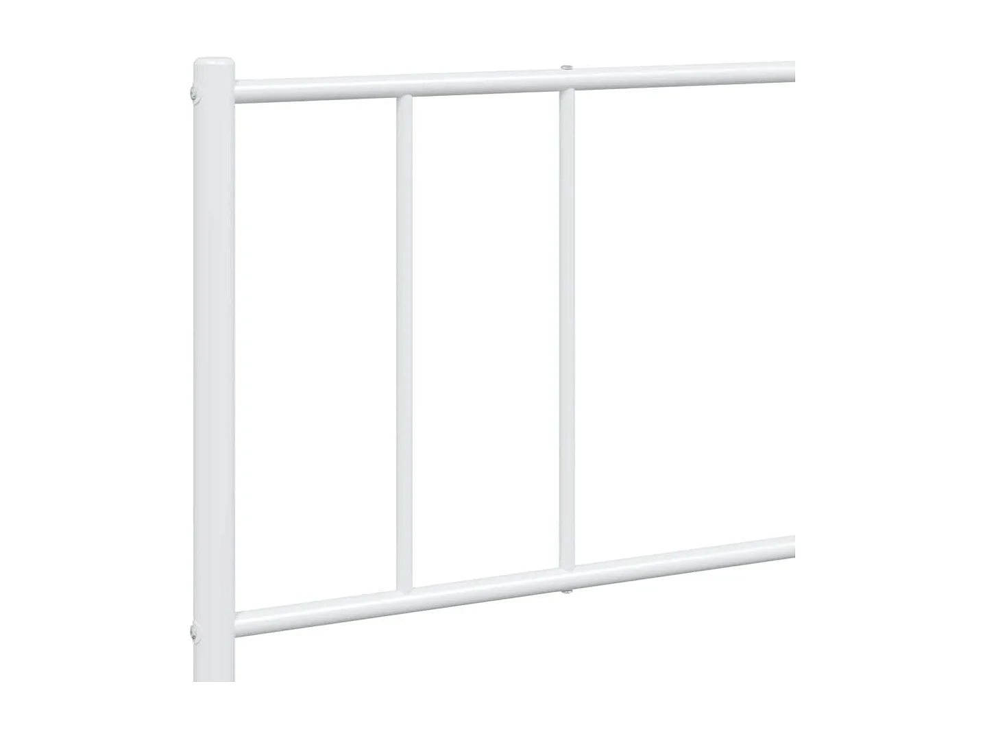 Lit double | Lit adulte | Cadre de lit métal et tête de lit blanc 180x200 cm