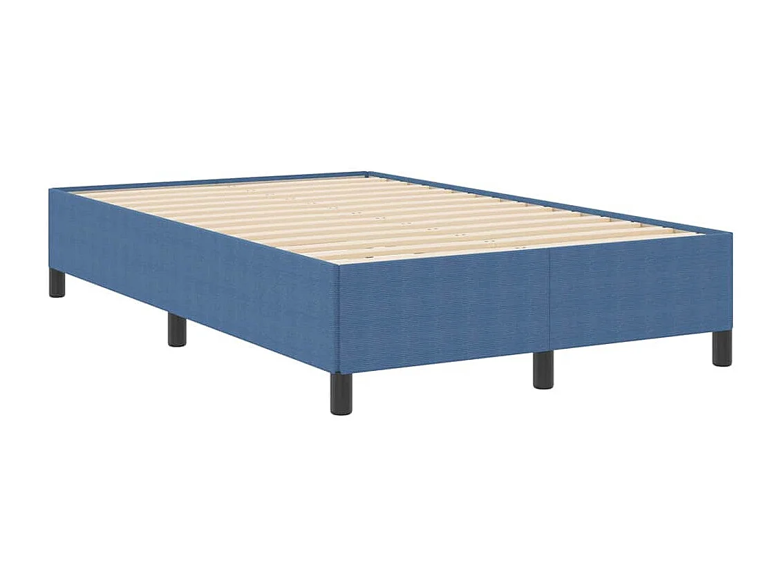 Lit simple | Lit adulte, enfant | Cadre de lit Bleu 120x200 cm Tissu en velours côtelé