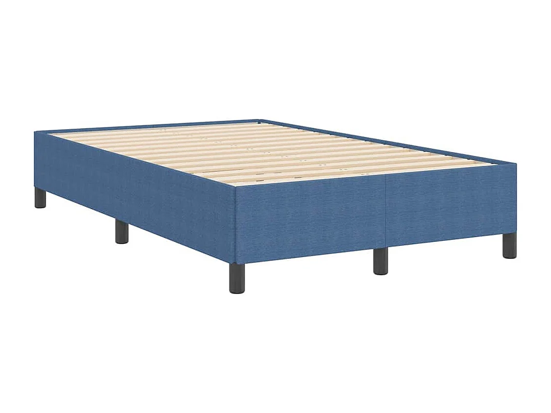 Lit simple | Lit adulte, enfant | Cadre de lit Bleu 120x200 cm Tissu en velours côtelé
