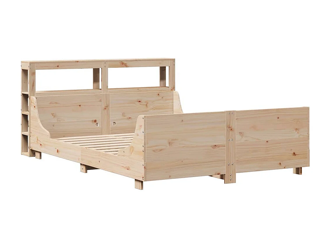 Letto singolo | Giroletto | Letto senza Materasso 120x190 cm in Legno Massello di Pino